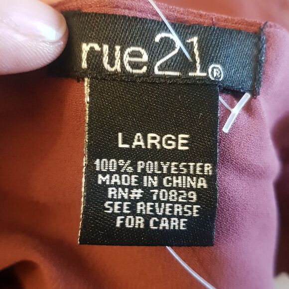 Rue21 Blouse Sz Large Cold Shoulder  Bohemian Boho Y2k Festival Gypsy Hipster - Picture 11 of 16